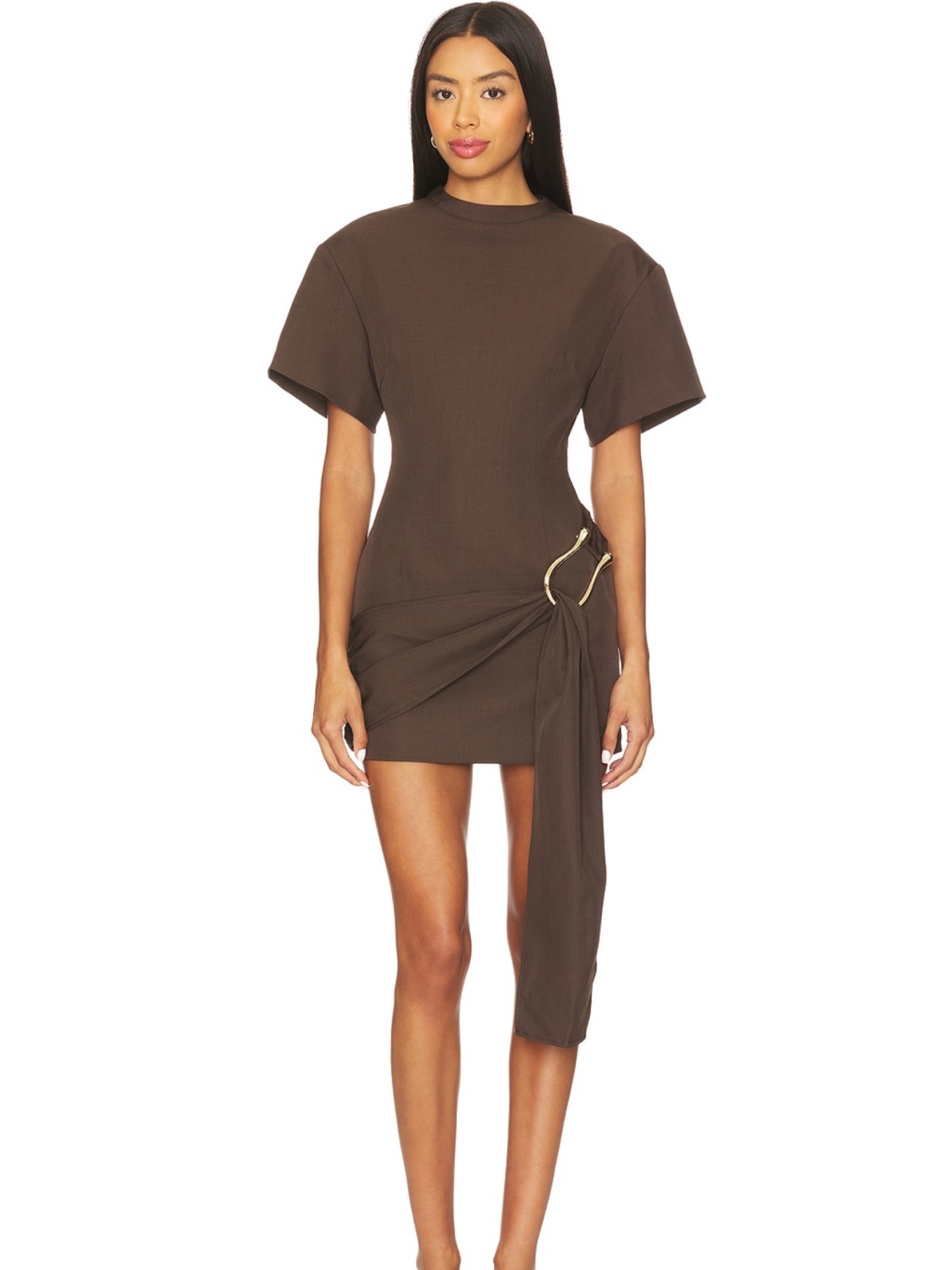 Lioness Martini Mini Dress In Chocolate